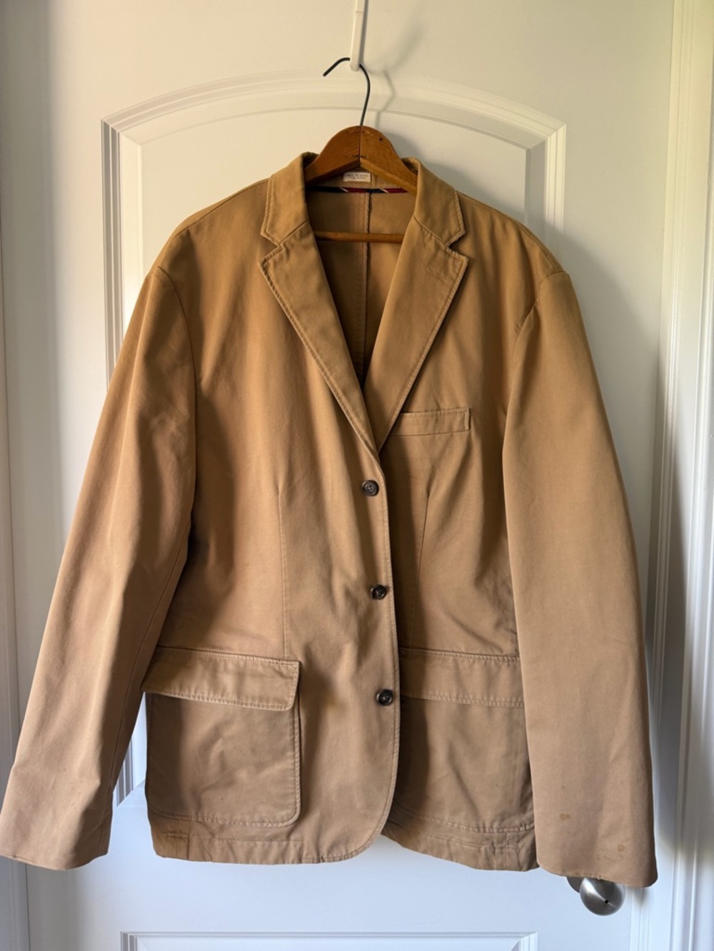 J. Crew Men's Chino Outdoors Granola Fisherman-Style Jacket 100% Cotton